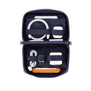 Dagne Dover Arlo Tech Organizer, Large in dark blue “Storm”
